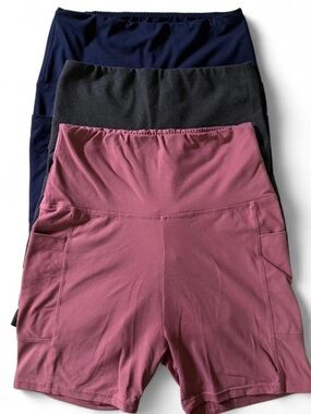 High-Waist Biker Shorts Bundle of 3